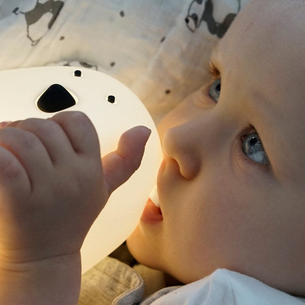 Große Bärenlampe – weiß mit Fernbedienung