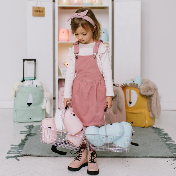 Große Bärenlampe – weiß mit Fernbedienung