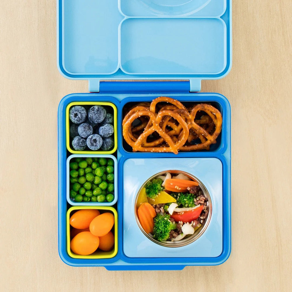 Zwei luftdichte Behälter für die Lunchbox OmieDip – Blue Lime