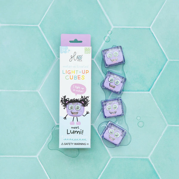 Sensorikwürfel, die im Wasser leuchten Lumi – violett - Tublu.de