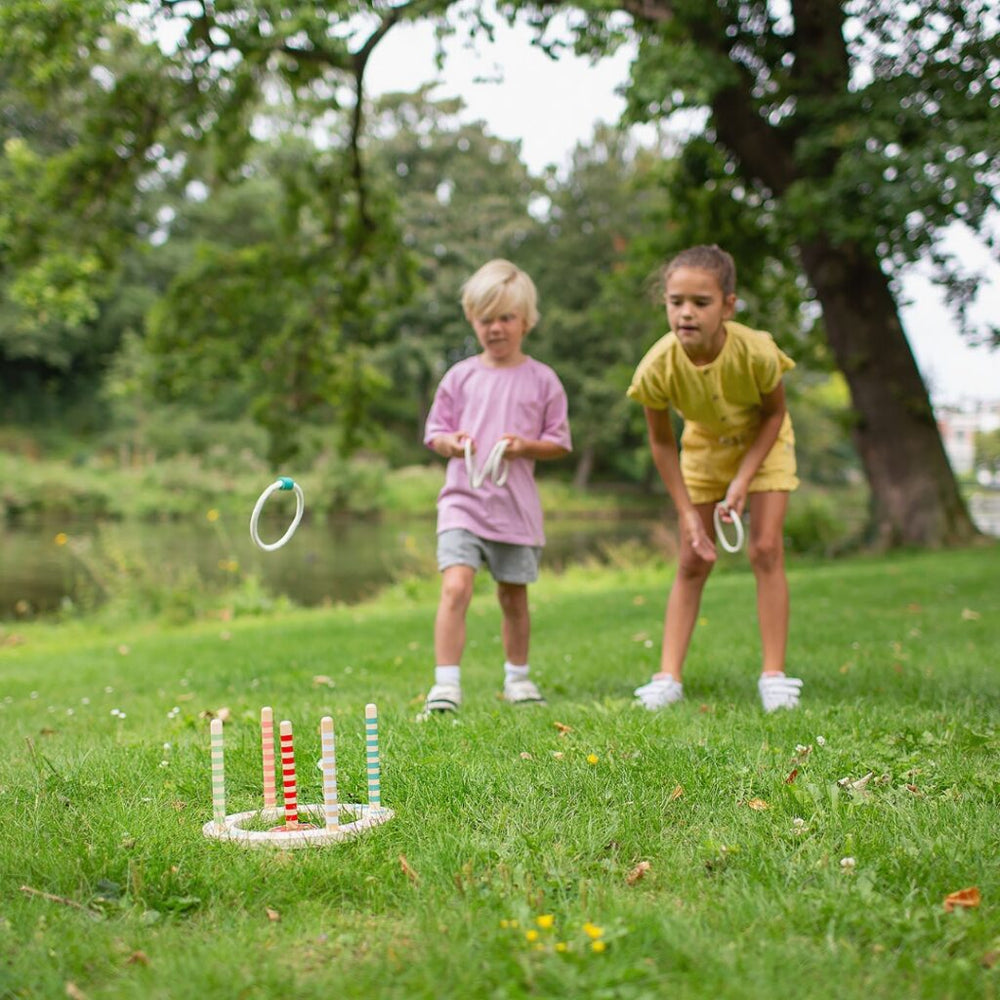 Holz-Geschicklichkeitsspiel – Ringwurf auf ein Ziel - Tublu.de