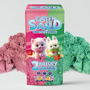 Fluffy Sand Set – Flauschiger Sand rosa und grün