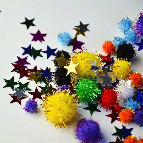 Konfetti-Sterne – verschiedene Farben - Tublu.de
