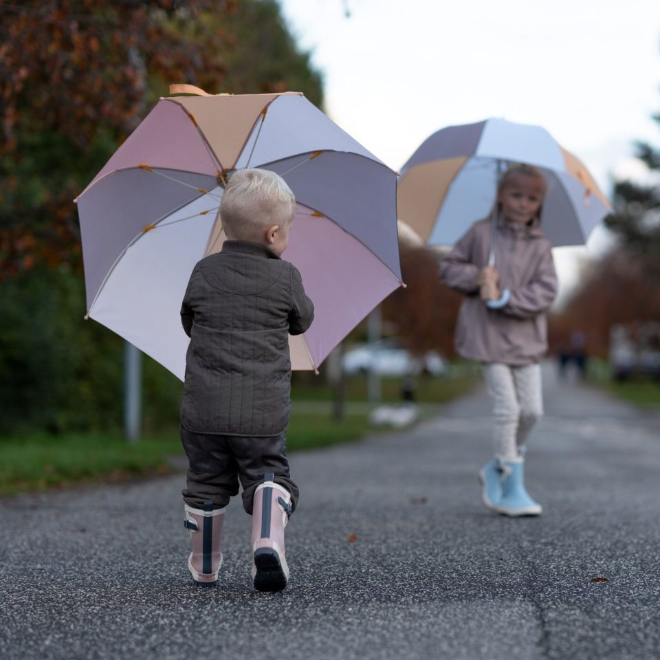 Großer automatischer Regenschirm – Blush Rose