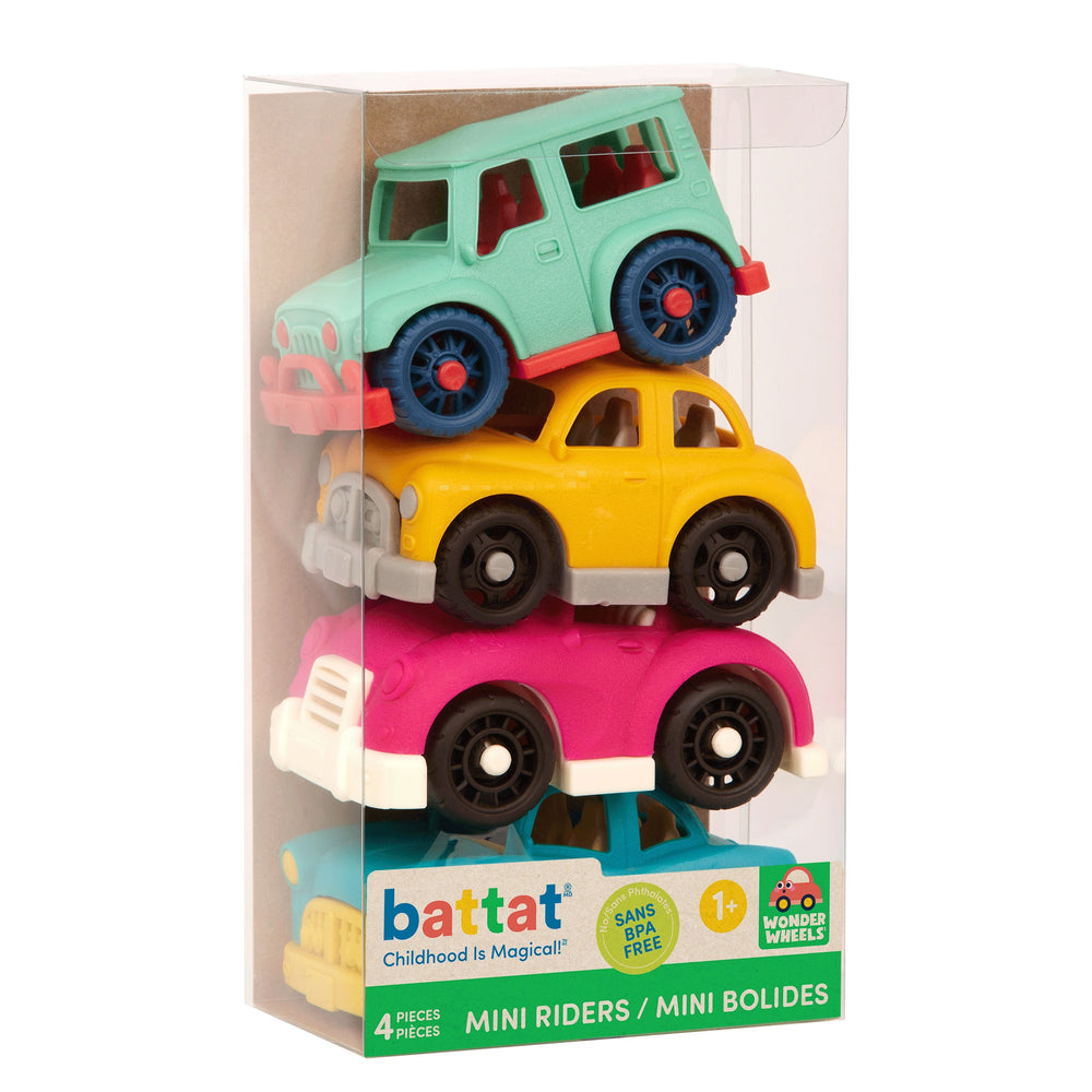 Set mit 4 kleinen Wonder Wheels-Autos – mit Cabrio