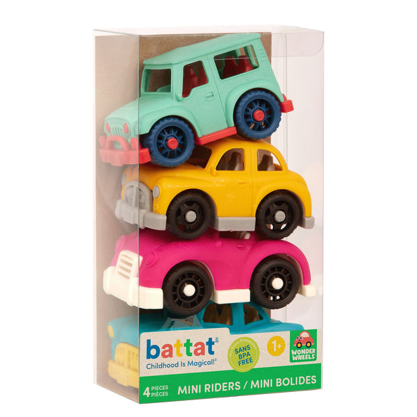 Set mit 4 kleinen Wonder Wheels-Autos – mit Cabrio