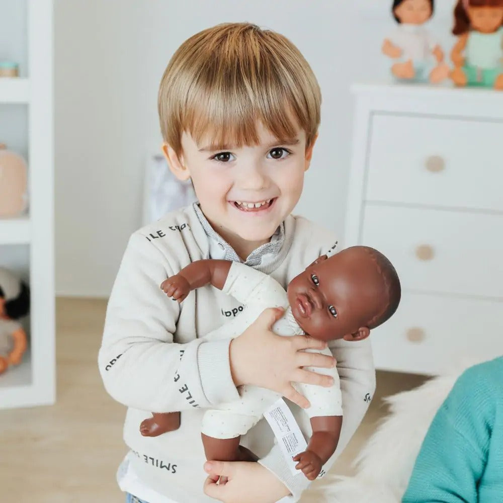 Puppe mit weichem Bauch – Afrikanerin 32 cm
