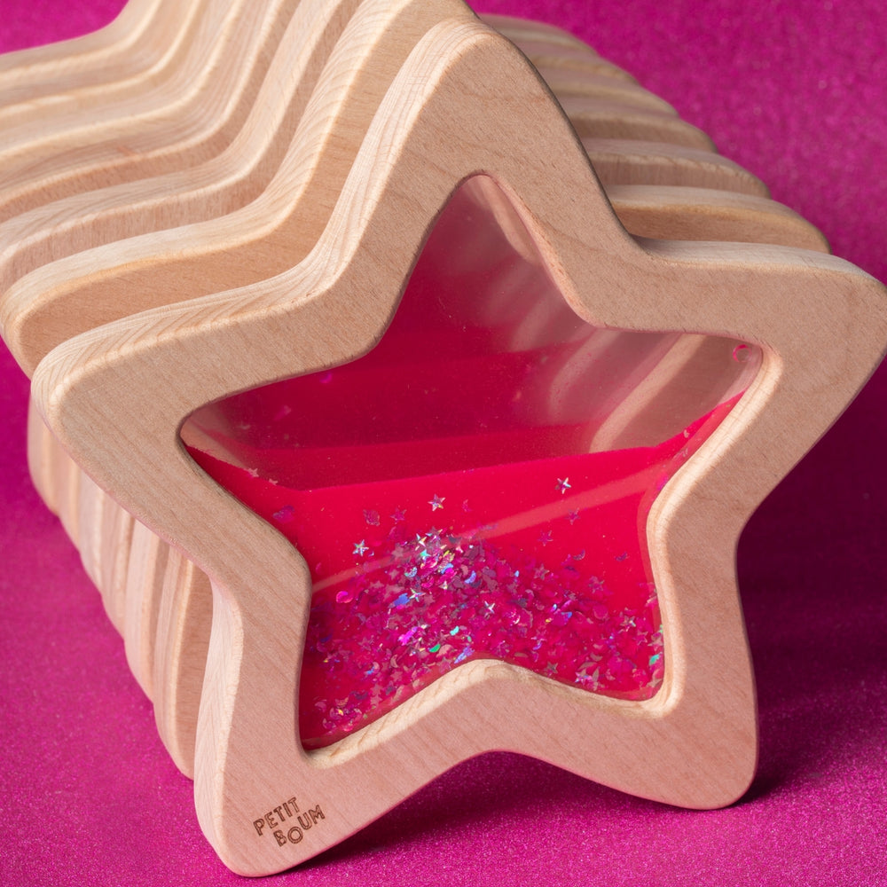 Sensorischer Stern – Leuchtet im Dunkeln, rosa - Tublu.de