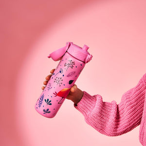 Edelstahl-Trinkflasche 600 ml - Flamingo