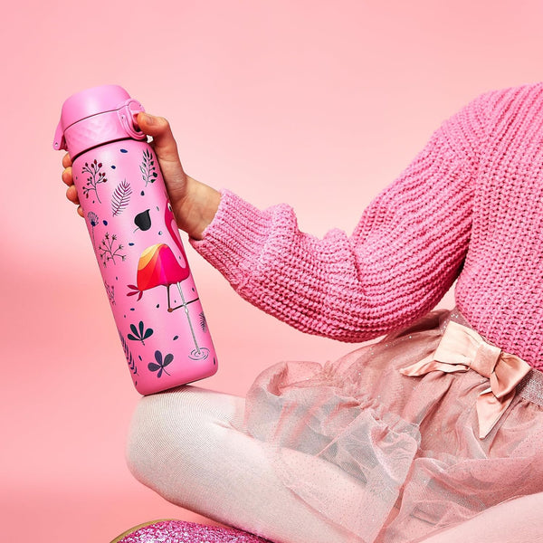 Edelstahl-Trinkflasche 600 ml - Flamingo