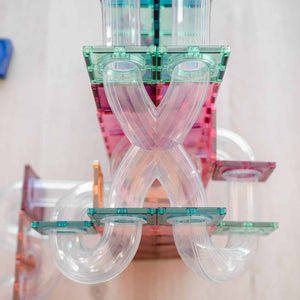 Magnetbausteine-Kugelbahn – Pastell-Kugelbahn-Erweiterungsset 80 Teile - Tublu.de