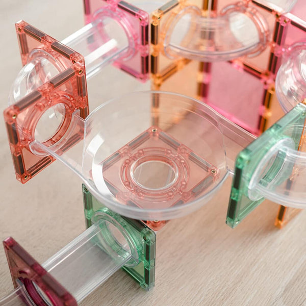 Magnetbausteine-Kugelbahn – Pastell-Kugelbahn-Erweiterungsset 80 Teile - Tublu.de