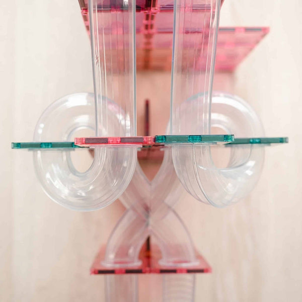 Magnetbausteine-Kugelbahn – Pastell-Kugelbahn-Erweiterungsset 80 Teile - Tublu.de