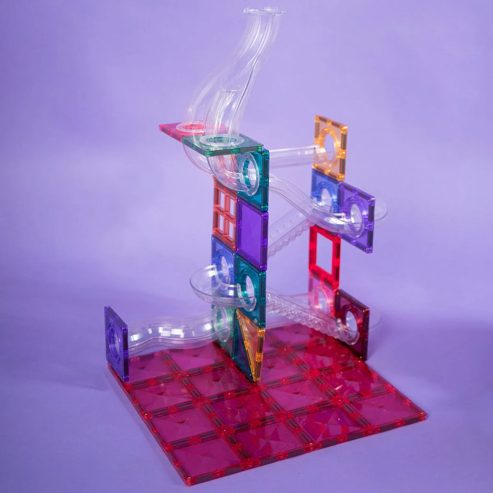 Magnetbausteine – Pastell-Rosa- & Beere-Grundplatte 2 Teile - Tublu.de