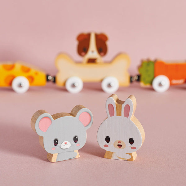 Magnetische Holzfahrzeuge mit Haustieren – Bauernhof - Tublu.de