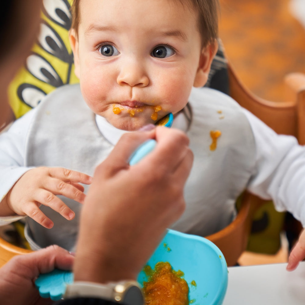Silikonschüssel mit Saugnapf und Griff – Blau