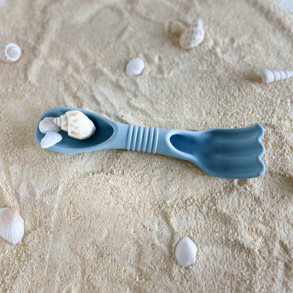 Harke und Schaufel 2in1 – Hellblau - Tublu.de