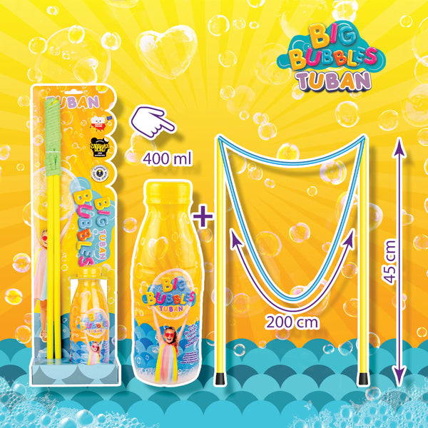 Schnur für große Seifenblasen 45 cm + Flüssigkeit 400 ml