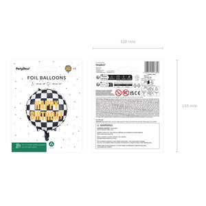 Folienballon – Schachbrett Happy Birthday 45 cm