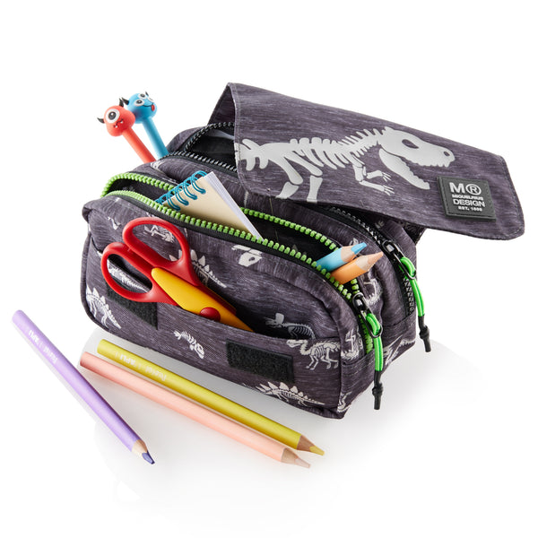 Federmäppchen mit Klappe – Im Dunkeln leuchtender Dinosaurier