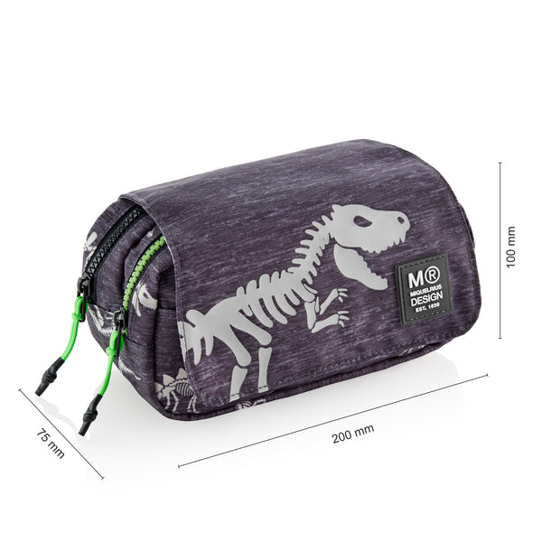 Federmäppchen mit Klappe – Im Dunkeln leuchtender Dinosaurier