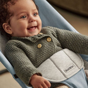 Babywippe BALANCE SOFT WOVEN/JERSEY – Blau/Grau