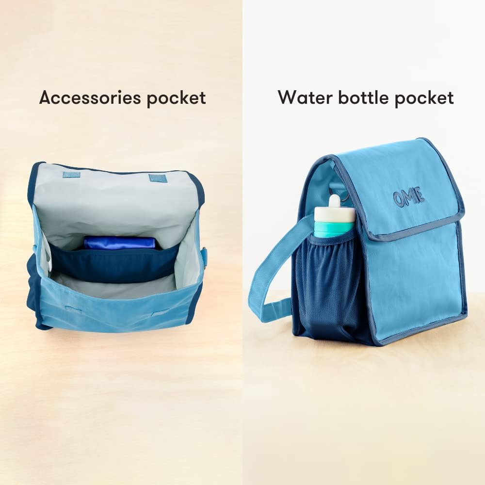 Lunchbag OmieTote – Blue Lunchbag von OMIE in Blau mit verstellbarem Schulterriemen