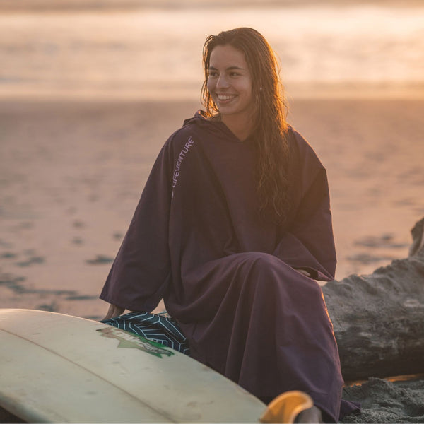 Badetuch, Poncho mit Kapuze – Blackcurrant