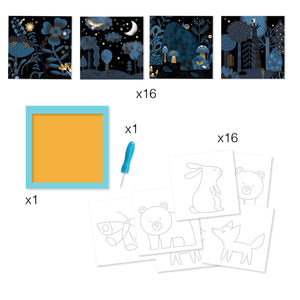Bastelset zum Stecken  - Wald bei Nacht - Tublu.de