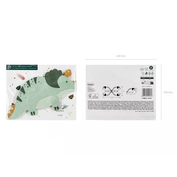 Papierservietten – Triceratops, 12 Stück