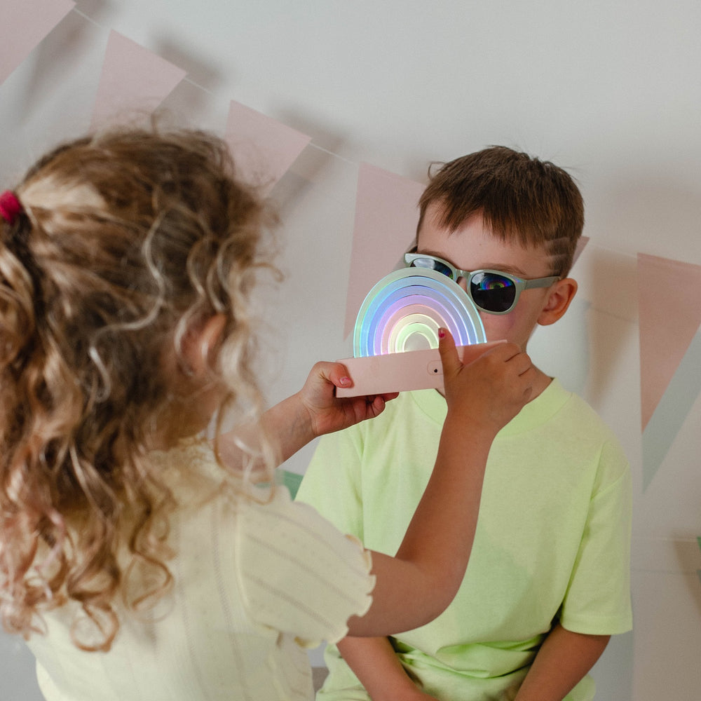 Bunte tanzende Lampe - Blau