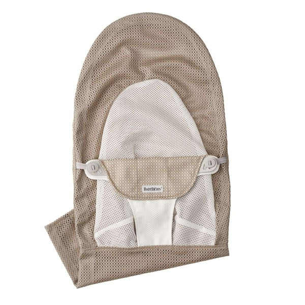 Zusätzlicher Stoffsitz für Babywippe Balance Soft Mesh – Beige-Grau/Weiß