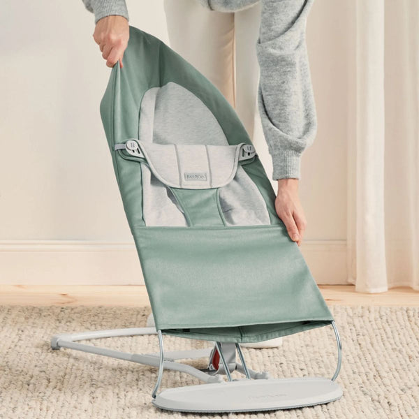 Zusätzlicher Stoffsitz für Babywippe Soft Woven/Jersey – Hellgrau/Grau