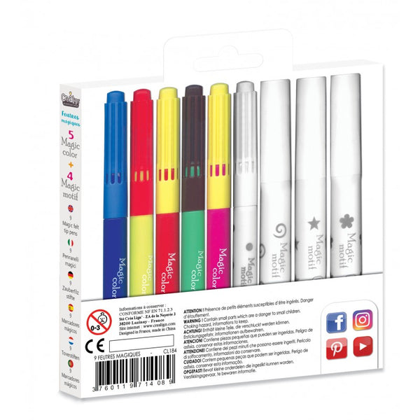 Magische Filzstifte – 5 Farben, 4 Muster