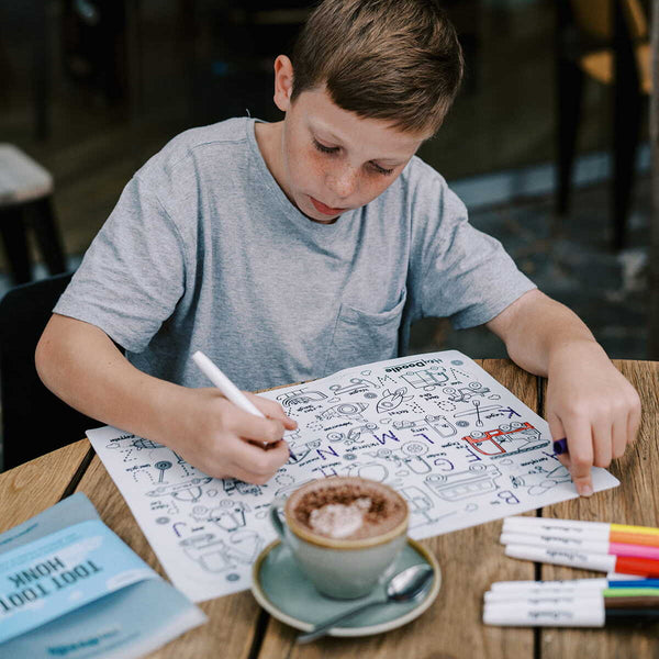 Große Silikonmatte zum wiederholten Ausmalen – Dinosaurier - Tublu.de