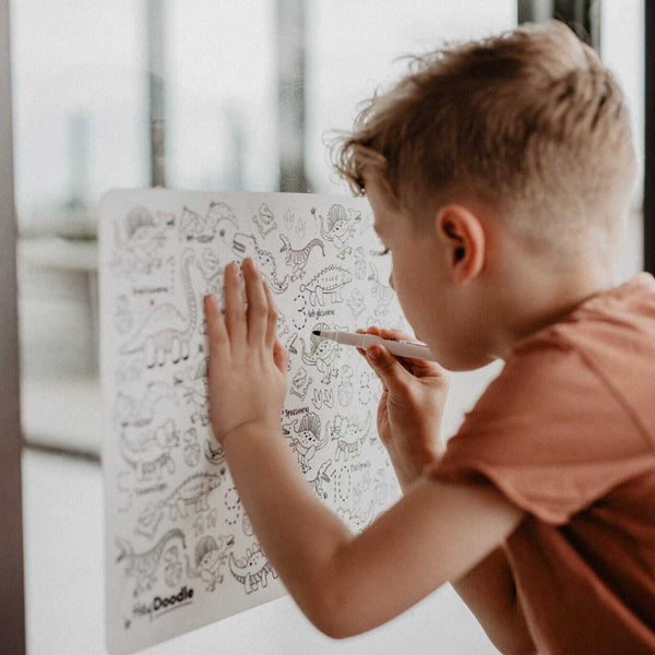 Große Silikonmatte zum wiederholten Ausmalen – Dinosaurier - Tublu.de