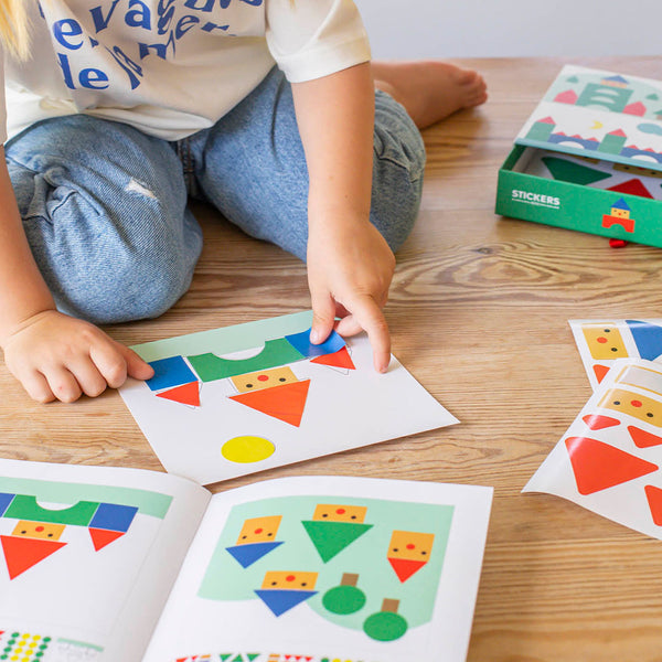 Stickerset mit geometrischen Motiven – Dorf - Tublu.de