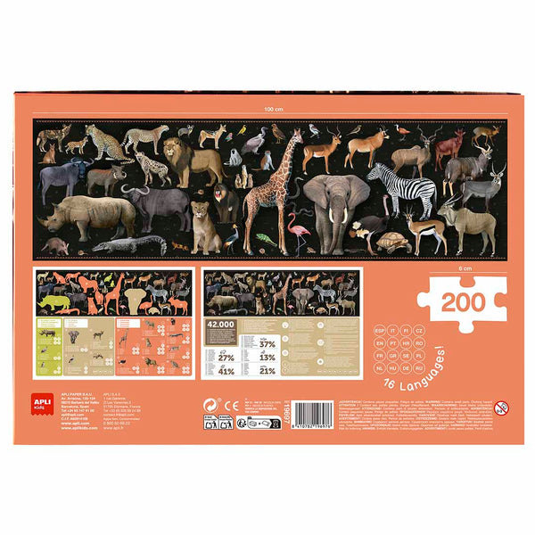 Lernpuzzle – Gefährdete Tiere Savanne 6+ - Tublu.de