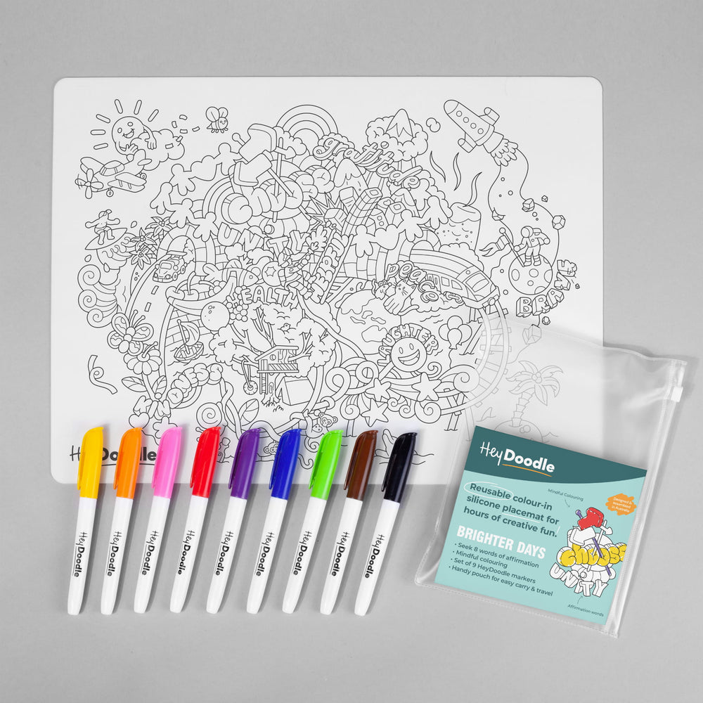 Große Silikonmatte zum wiederholten Ausmalen – Sonnige Kritzeleien - Tublu.de