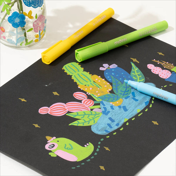 Acrylmarker mit sehr weicher Spitze – 12 Farben - Tublu.de