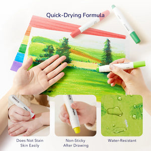 Eimer mit schnell trocknenden, weichen, abwaschbaren Buntstiften – 24 Farben - Tublu.de