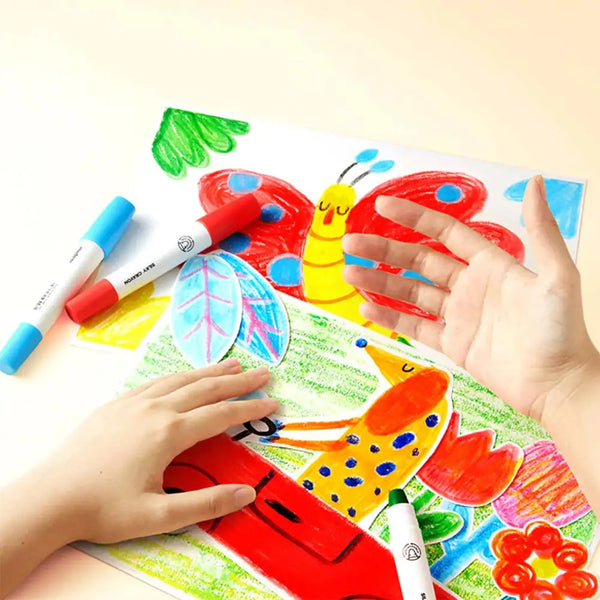 Eimer mit schnell trocknenden, weichen, abwaschbaren Buntstiften – 24 Farben - Tublu.de