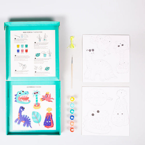 Set mit nummerierten Malvorlagen – Dinosaurier - Tublu.de