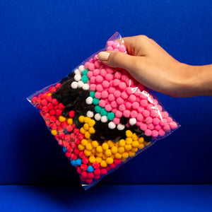 Kreativset zum Bekleben mit Pompons – Regenbogen - Tublu.de