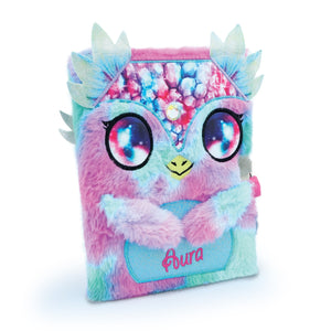 Tagebuch mit Vorhängeschloss – Plüsch-Notizbuch für Kinder – Aura 7+