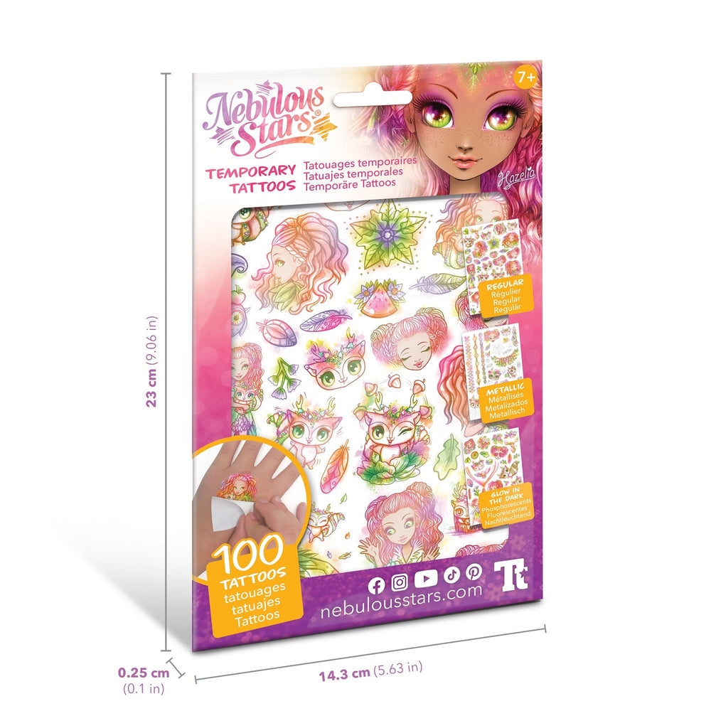 Set zum Herstellen von abwaschbaren Tattoos – Hazelia 100 Stück