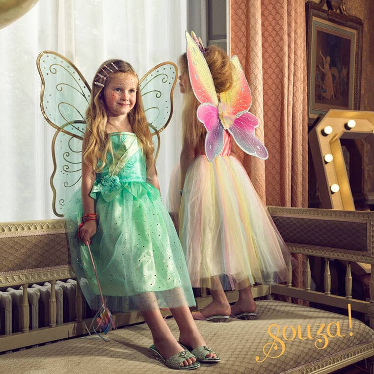 Kostüm – Kleid und Schmetterlingsflügel der Fee Camille, 3–4 Jahre
