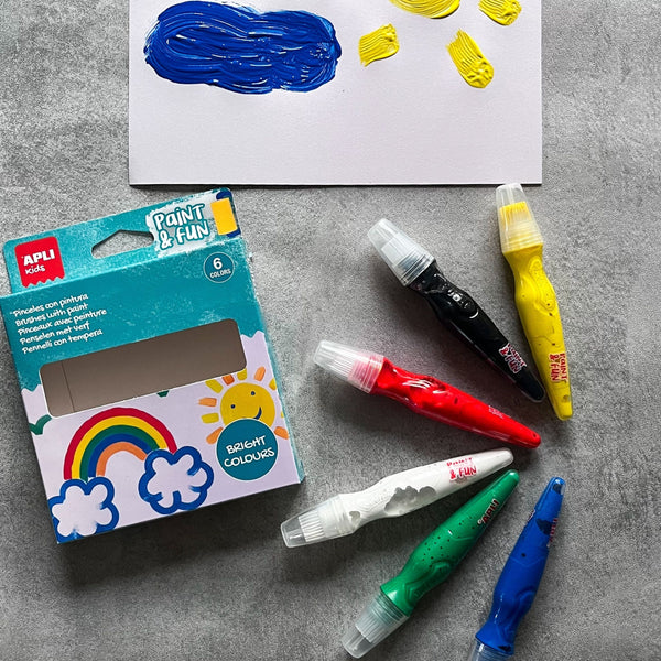 Farben in Tuben mit Pinsel – Grundfarben, 6 Stück - Tublu.de