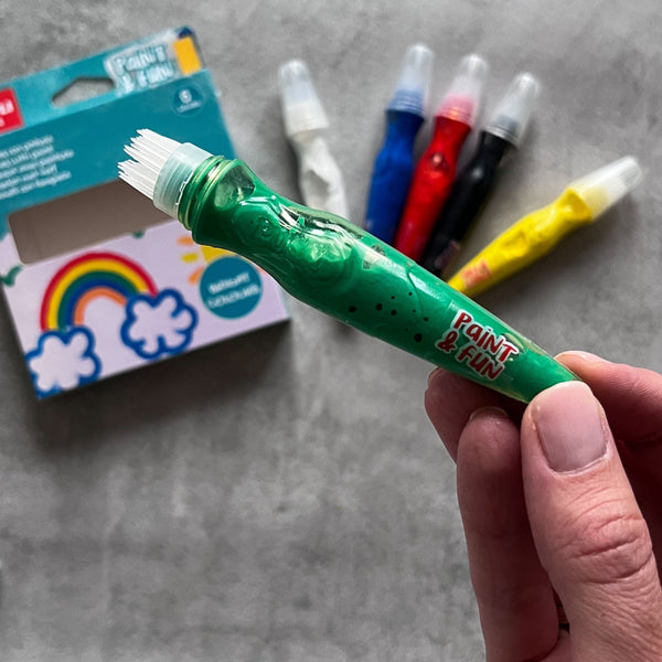 Farben in Tuben mit Pinsel – Grundfarben, 6 Stück - Tublu.de