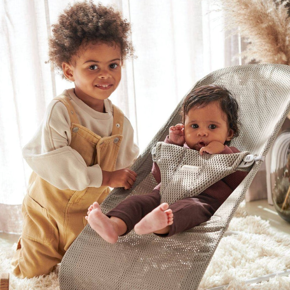 Babywippe BLISS MESH - Grau-Beige